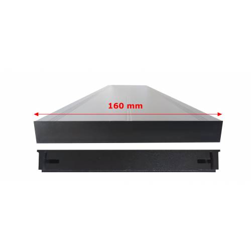 Zaślepki do profilu aluminiowego 160mm CZARNE komplet - PCV – 2szt